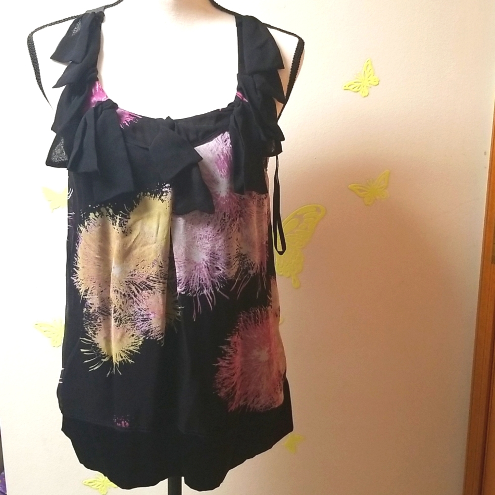 Diane Von Furstenberg Printed Firework Silk Tank 2